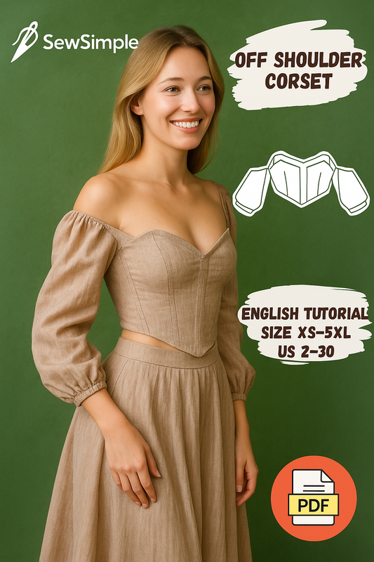 lantern sleeve corset pattern, off-shoulder bustier pattern, Renaissance corset pattern, medieval corset sewing, historical corset sewing, Victorian corset pattern, corset with lantern sleeves, bustier top pattern, Renaissance faire corset, PDF sewing pattern, corset sewing pattern, corset pattern for women, off-shoulder corset, historical fashion pattern, Renaissance faire outfit, custom corset pattern, sewing pattern for corset, Victorian costume pattern, corset pattern for US sizes, PDF corset sewing pat