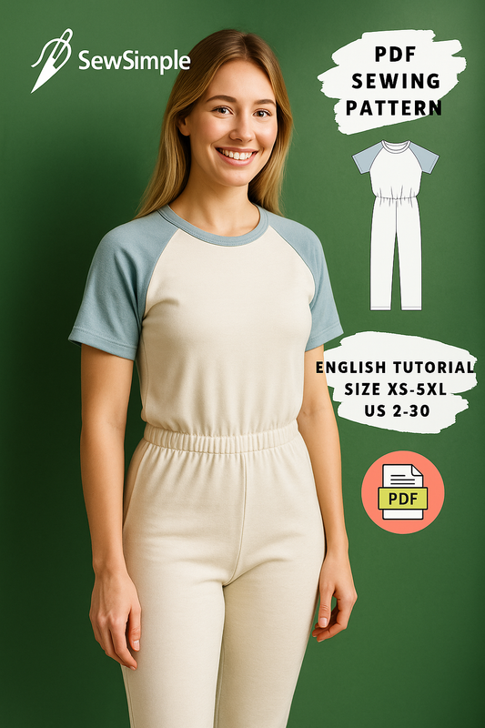 reglan sleeve jumpsuit pattern, women’s jumpsuit pattern, comfy pajama jumpsuit pattern, women’s pajamas sewing pattern, easy jumpsuit pattern, relaxed fit jumpsuit, casual jumpsuit pattern, women’s loungewear sewing pattern, cozy jumpsuit sewing, pajama jumpsuit sewing pattern, jumpsuit PJs, women’s loungewear pattern, jumpsuit with reglan sleeves, beginner sewing pattern jumpsuit, XS to 5XL jumpsuit pattern, pajama sewing pattern, homewear sewing pattern, comfortable jumpsuit pattern, loose fit jumpsuit p