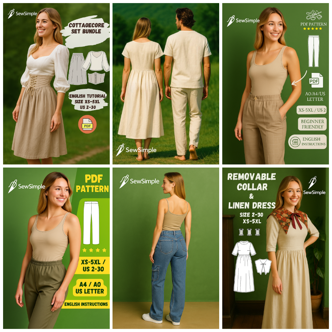 sewing pattern bundle, all in one sewing patterns, ultimate sewing pack, sewing patterns collection, pdf sewing patterns, sewing patterns for women, dress sewing patterns, blouse sewing pattern, skirt sewing pattern, pants sewing pattern, sewing pattern set, sewing patterns download, beginner sewing patterns, vintage sewing patterns, modern sewing patterns, cottagecore sewing patterns, minimalist sewing patterns, sewing patterns xs-5xl, inclusive sewing patterns, diy clothing patterns, printable sewing patt