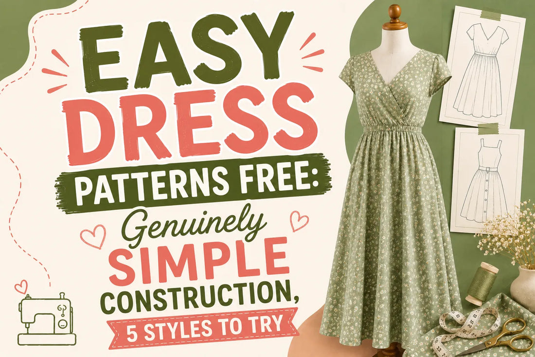 Easy Dress Patterns Free: Genuinely Simple Construction, 5 Styles to Try