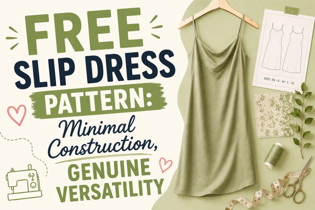 Free Slip Dress Pattern Minimal Construction, Genuine Versatility