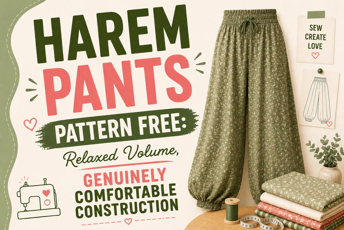 Harem Pants Pattern Free Relaxed Volume, Genuinely Comfortable Construction