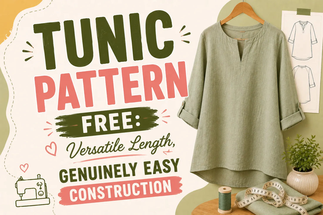 Tunic Pattern Free Versatile Length, Genuinely Easy Construction