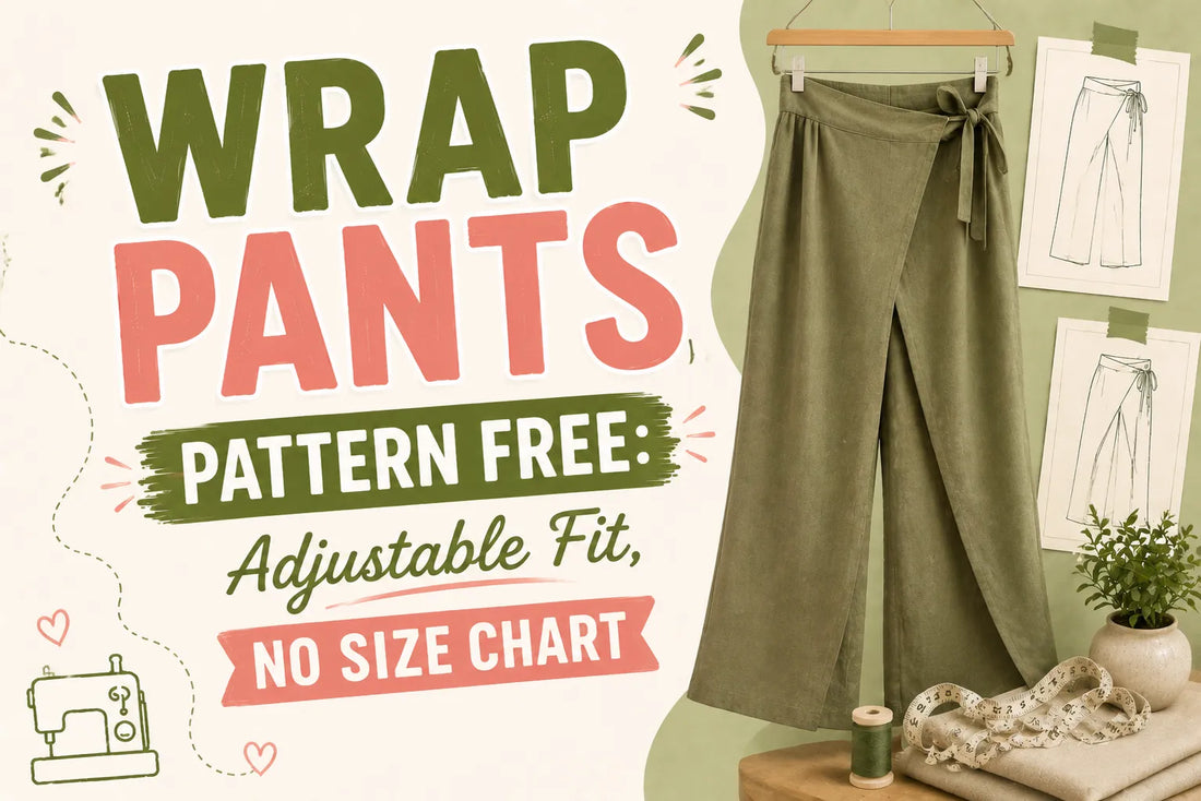 Wrap Pants Pattern Free Adjustable Fit, No Size Chart