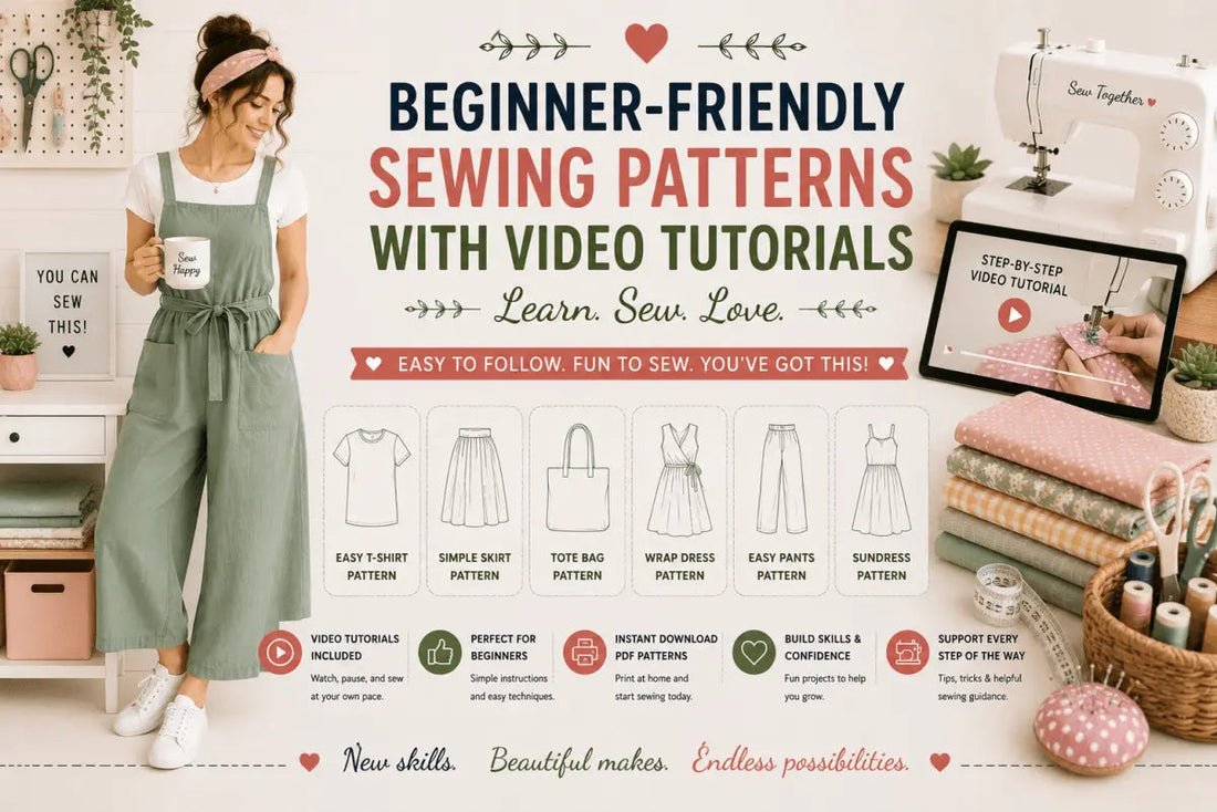 Beginner-Friendly Sewing Patterns with Video Tutorials