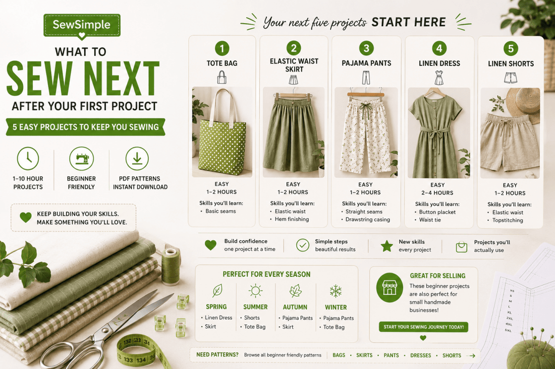 Beginner Sewing Projects With Patterns 12 Ideas to Build Real Skills