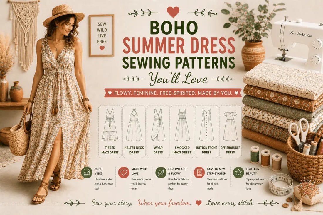 Boho Summer Dress Sewing Patterns You'll Love