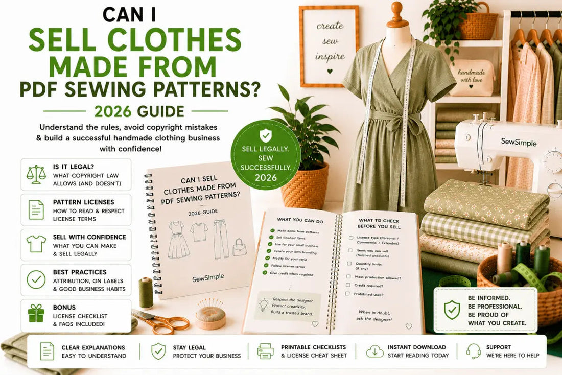 Can I Sell Clothes Made From PDF Sewing Patterns? — 2026 Guide
