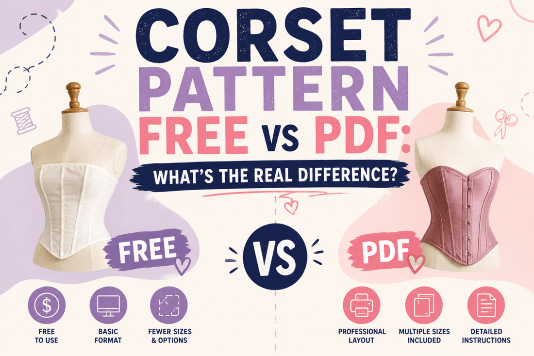 Corset Pattern Free vs PDF: What's the Real Difference?
