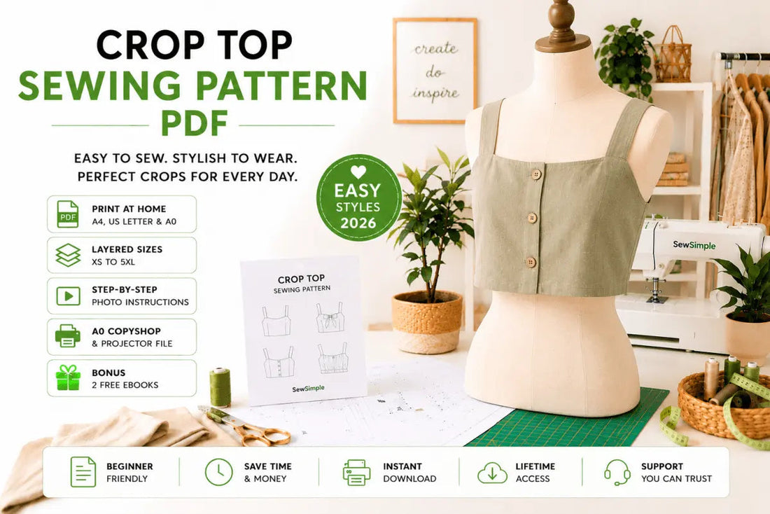 Crop Top Sewing Pattern PDF Easy Styles 2026