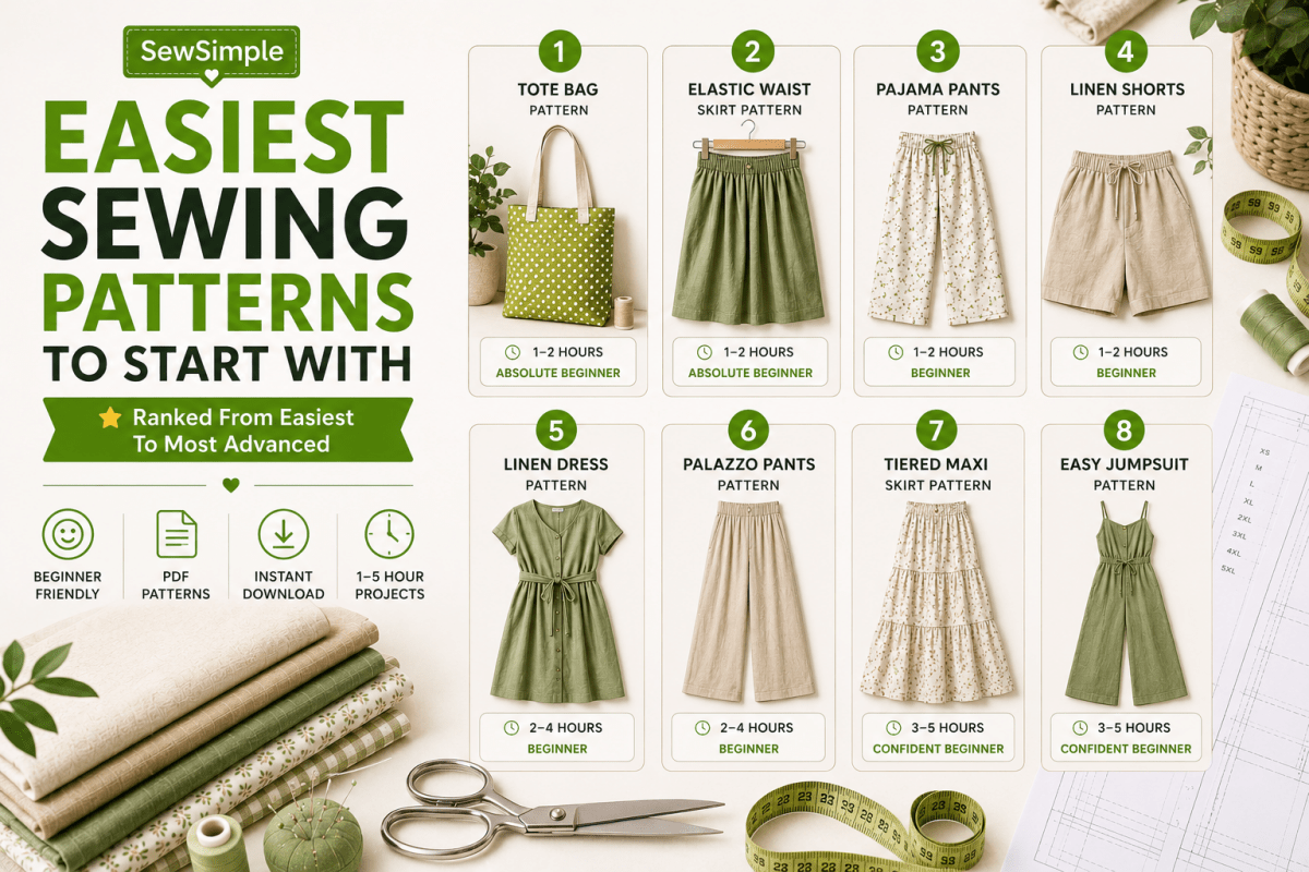 Easiest Sewing Patterns to Start With in 2026 - SewSimple