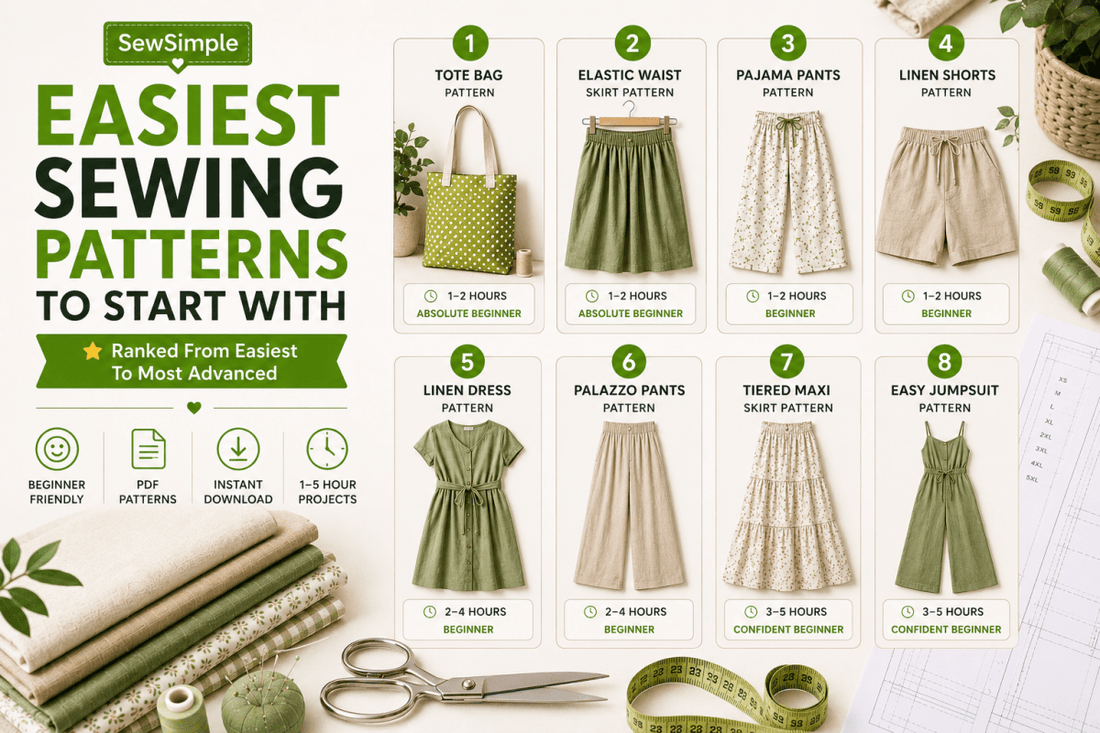 Easiest Sewing Patterns to Start With in 2026