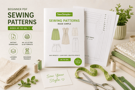 Free beginner sewing patterns PDF downloads are a great way to start sewing without spending money