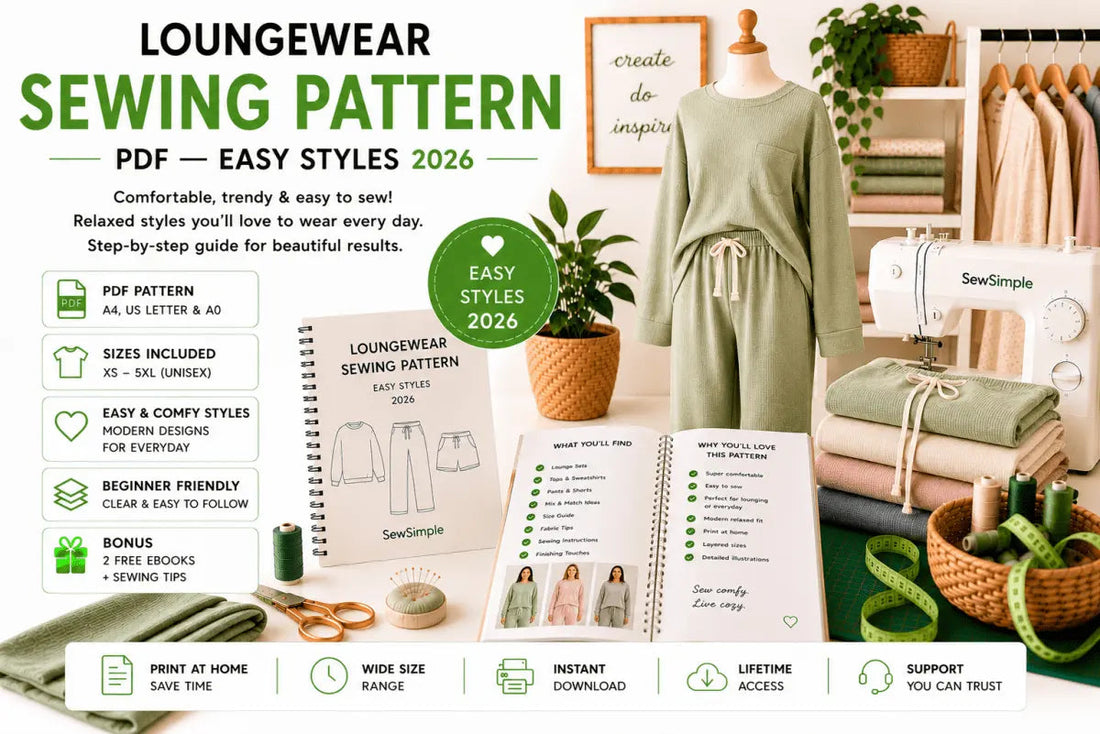 Loungewear Sewing Pattern PDF — Easy Styles 2026