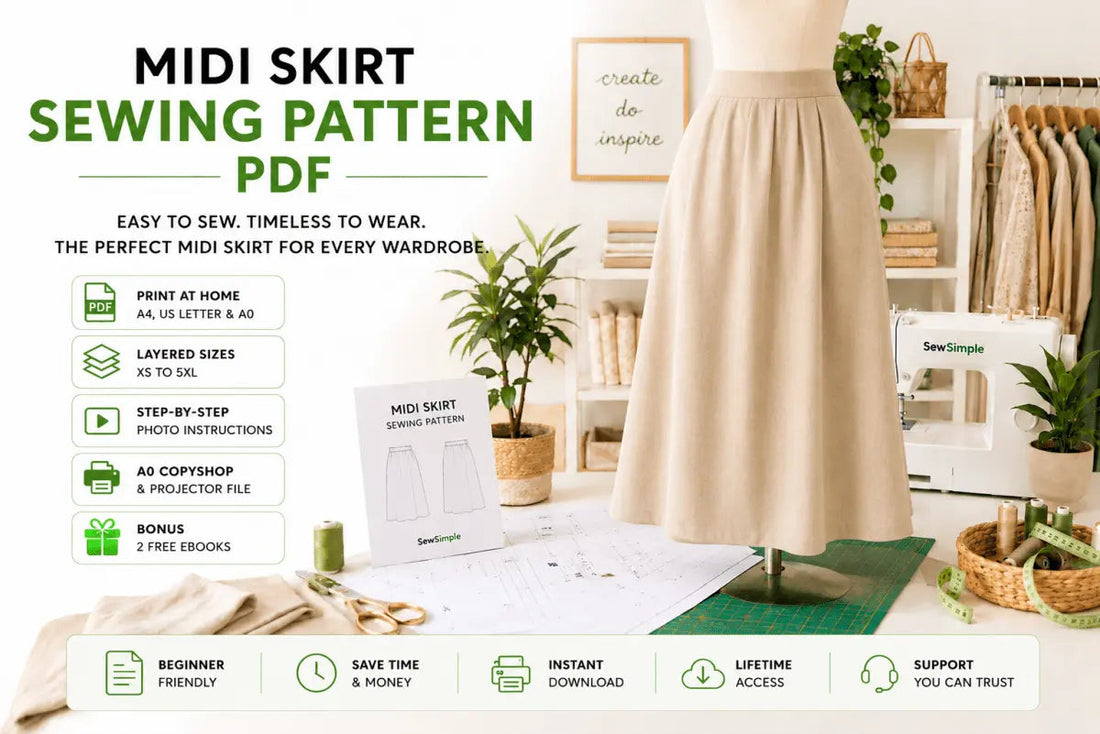 Midi Skirt Sewing Pattern Best PDF Options 2026