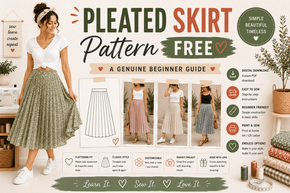 Pleated Skirt Pattern Free: A Genuine Beginner Guide