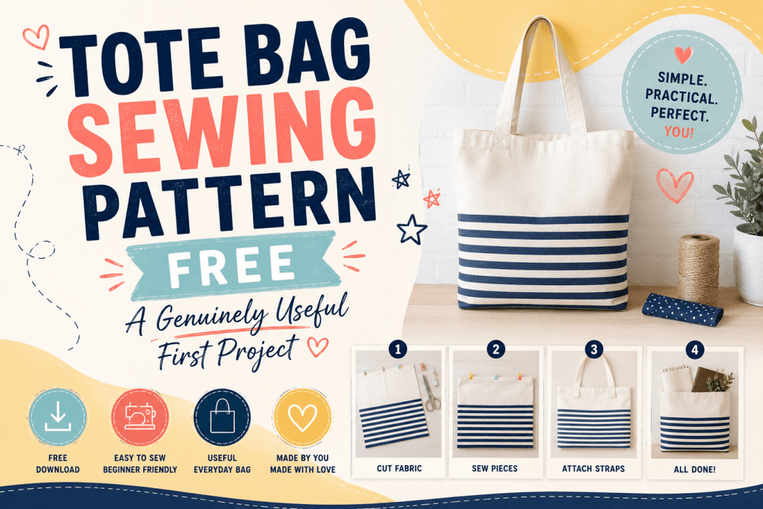 Tote Bag Sewing Pattern Free: A Genuinely Useful First Project