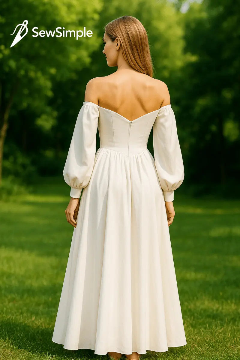 off shoulder formal dress pattern Evyn Dress/Top PDF Pattern