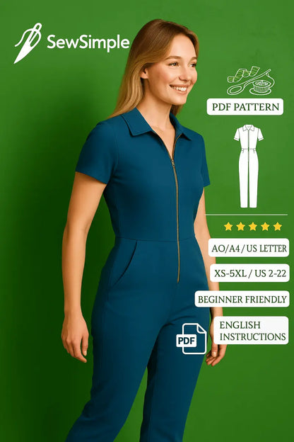 jumpsuit pattern PDF, sewing jumpsuit pattern, pantsuit sewing pattern, easy jumpsuit pattern, digital sewing pattern, XS to 5XL jumpsuit, DIY jumpsuit, PDF pantsuit pattern, sewing tutorial for jumpsuit, plus size jumpsuit pattern, high waist jumpsuit pattern, easy pantsuit pattern, jumpsuit sewing instructions, fashion DIY jumpsuit, plus size sewing pattern, jumpsuit for women, instant download jumpsuit pattern, wide size range jumpsuit pattern, jumpsuit PDF for beginners, sewing jumpsuit for women, versa