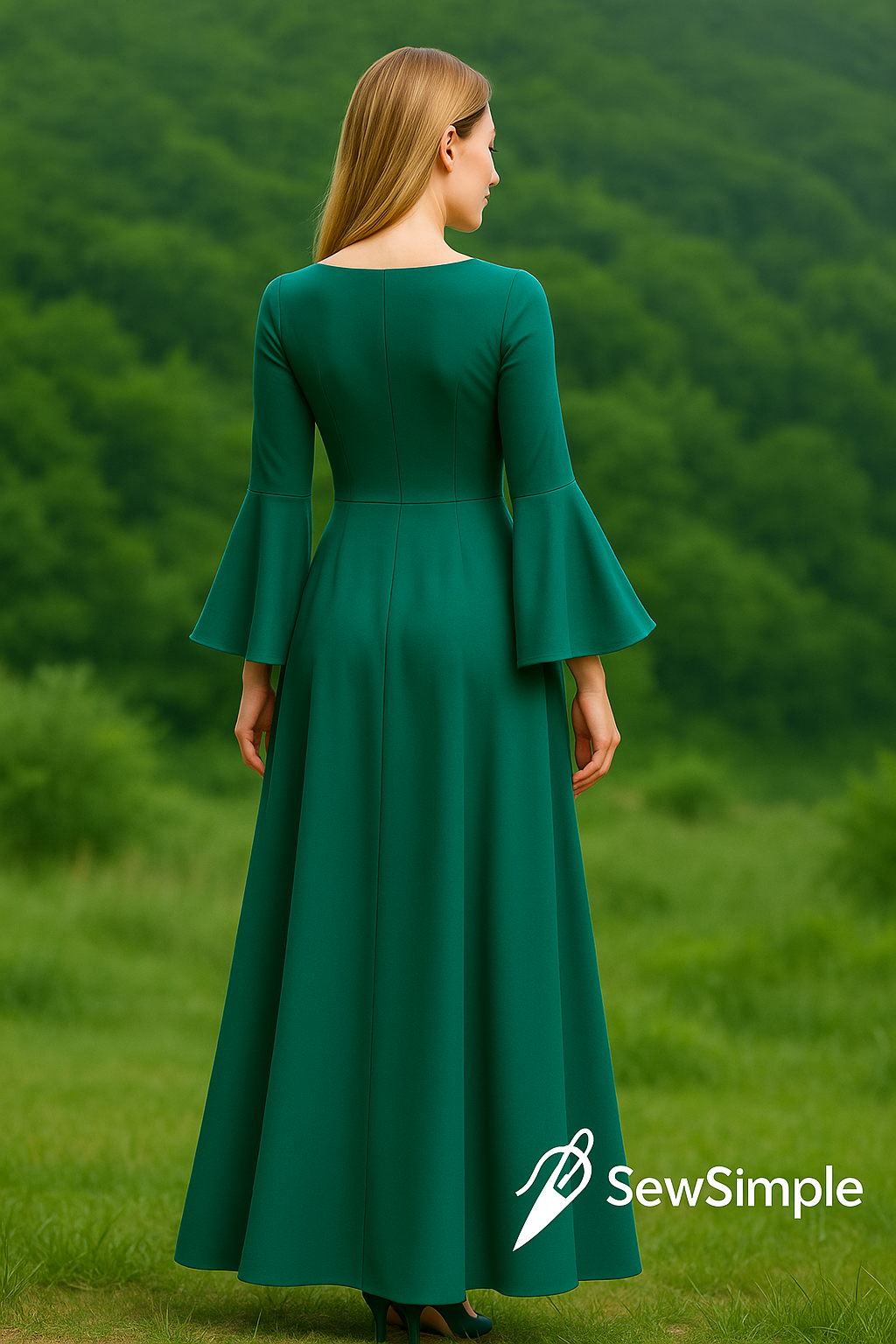 long-sleeve dress sewing pattern, bell sleeve maxi dress, flared sleeve dress pattern, half circle dress sewing, elegant maxi dress, PDF dress pattern, XS-5XL dress pattern, casual formal dress pattern, women's sewing patterns, DIY long-sleeve dress, bell sleeve dress, maxi dress PDF pattern, women’s dress pattern, flared skirt dress, elegant dress pattern, bell sleeve pattern, flared sleeve dress sewing, maxi dress with sleeves, women’s fashion DIY, sewing pattern for beginners, maxi dress tutorial, half c