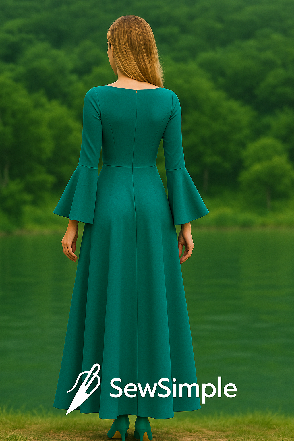 long-sleeve dress sewing pattern, bell sleeve maxi dress, flared sleeve dress pattern, half circle dress sewing, elegant maxi dress, PDF dress pattern, XS-5XL dress pattern, casual formal dress pattern, women's sewing patterns, DIY long-sleeve dress, bell sleeve dress, maxi dress PDF pattern, women’s dress pattern, flared skirt dress, elegant dress pattern, bell sleeve pattern, flared sleeve dress sewing, maxi dress with sleeves, women’s fashion DIY, sewing pattern for beginners, maxi dress tutorial, half c