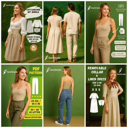 sewing pattern bundle, all in one sewing patterns, ultimate sewing pack, sewing patterns collection, pdf sewing patterns, sewing patterns for women, dress sewing patterns, blouse sewing pattern, skirt sewing pattern, pants sewing pattern, sewing pattern set, sewing patterns download, beginner sewing patterns, vintage sewing patterns, modern sewing patterns, cottagecore sewing patterns, minimalist sewing patterns, sewing patterns xs-5xl, inclusive sewing patterns, diy clothing patterns, printable sewing patt