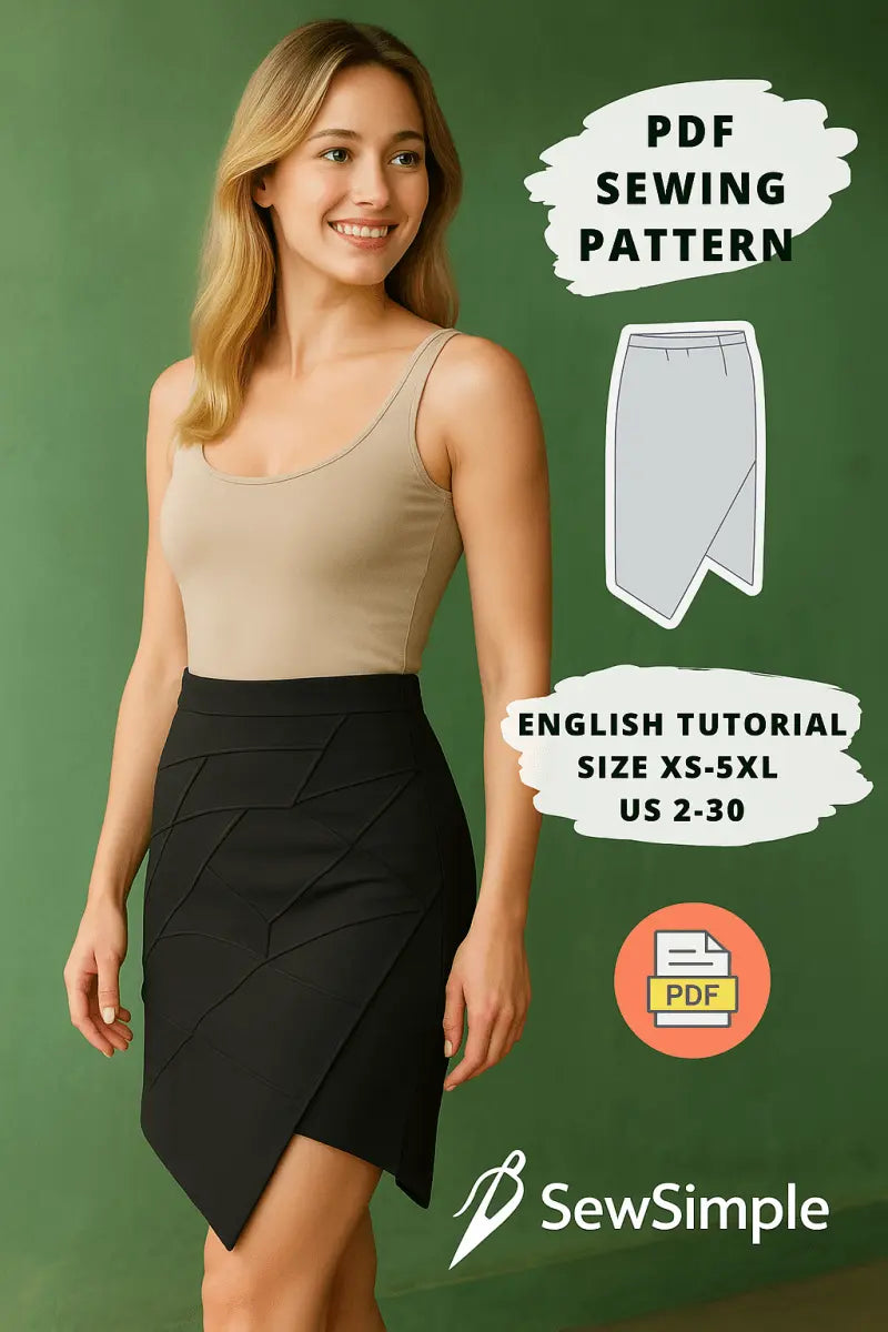 Asymmetrical skirt pattern, high-waist skirt pattern, waistband skirt pattern, sewing skirt pattern, PDF skirt pattern, sewing pattern PDF, asymmetrical sewing pattern, beginner skirt pattern, waist skirt pattern, A-line skirt, fashion DIY pattern, high-waist sewing pattern, skirt sewing tutorial, US letter skirt pattern, A4 skirt pattern, A0 skirt pattern, beginner sewing instructions, skirt for beginners, women’s skirt pattern, custom skirt pattern, high-waist waistband skirt, sewing with cotton, sewing w