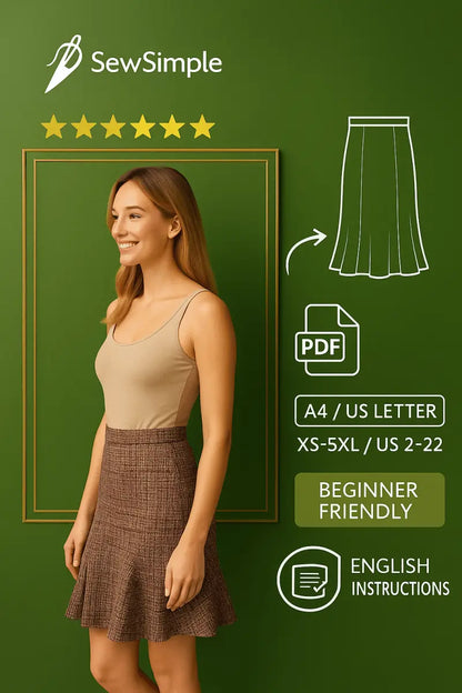trumpet skirt pattern, midi skirt pattern, pleated skirt pattern, pleated trumpet skirt, A-line skirt pattern, sewing pattern for skirt, wool skirt pattern, cotton skirt pattern, easy skirt pattern, sewing patterns for women, PDF skirt pattern, size-inclusive skirt pattern, pleated wool skirt, pleated cotton skirt, beginner skirt pattern, skirt pattern XS-5XL, PDF pattern for skirts, skirt sewing tutorial, fashion DIY skirt pattern, pleated skirt with waistband, flattering skirt pattern, pleated skirt sewin