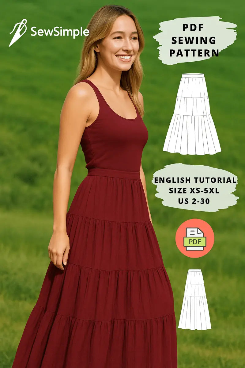 tiered maxi skirt pattern, boho skirt pattern, gypsy skirt sewing pattern, gathered maxi skirt, bohemian maxi skirt, maxi skirt with waistband, boho chic sewing pattern, elastic waistband skirt, boho tiered skirt, tiered skirt with waistband, boho maxi skirt pattern, gathered boho skirt, easy maxi skirt pattern, women’s tiered skirt, boho sewing pattern, maxi skirt pattern for summer, tiered skirt tutorial, bohemian gathered skirt, boho festival skirt pattern, sewing maxi skirt pattern, elastic waist skirt,