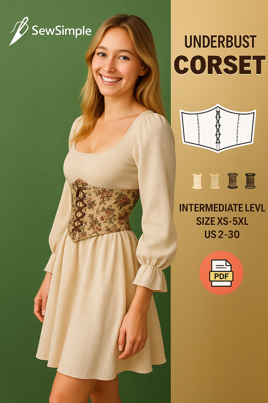 underbust corset pattern, corset sewing pattern, historical corset, lace-up corset pattern, Renaissance corset pattern, DIY corset pattern, vintage corset, intermediate corset pattern, cottagecore corset, corset waist belt pattern, adjustable corset pattern, corset pattern PDF, sewing corset, corset dress pattern, historical bodice pattern, corset for cosplay, Renaissance corset design, handmade corset, DIY historical costume, underbust waist belt, corset for women, size XS corset pattern, 5XL corset patter