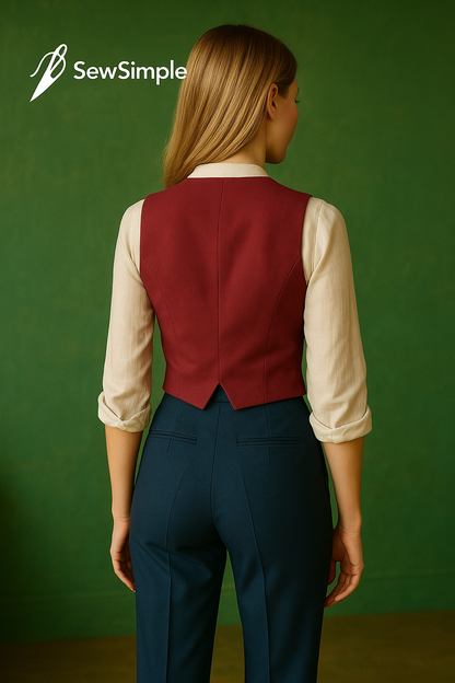 vest sewing pattern, high-waist pants pattern, office outfit sewing pattern, PDF sewing pattern, DIY women’s vest pattern, tailored vest pattern, high-waisted pants sewing pattern, XS-5XL sewing pattern, professional outfit pattern, women’s office outfit, DIY office clothes, high-waisted trousers pattern, business outfit sewing pattern, top and pants pattern, elegant vest pattern, sewing pattern with instructions, women’s vest and pants set, casual office outfit sewing, easy sewing pattern, stylish office o