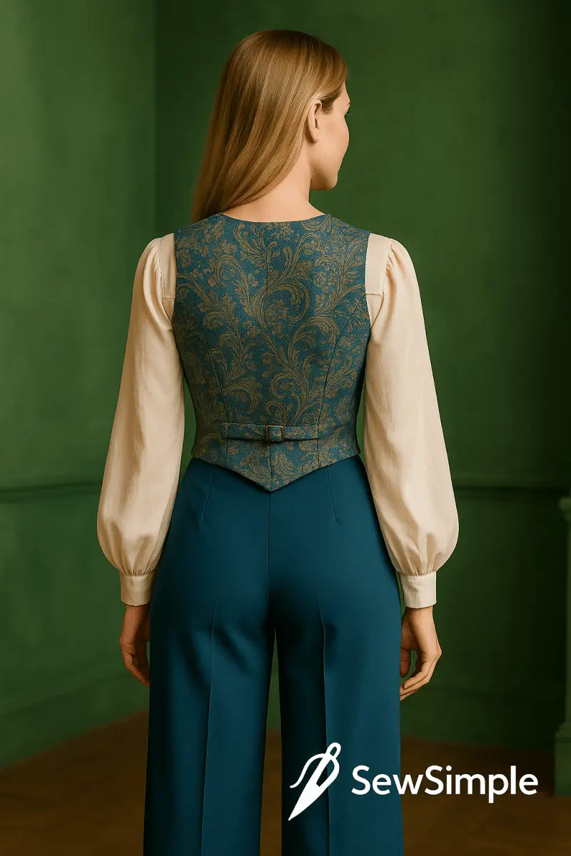 vintage-inspired vest pattern, cottagecore clothing pattern, lantern sleeve sewing pattern, palazzo pants pattern, wide-leg pants sewing pattern, vintage top pattern, cottagecore sewing pattern, PDF sewing pattern, sewing pattern XS-5XL, women’s vest sewing pattern, top and pants pattern, vintage style sewing pattern, boho vest pattern, wide-leg pant pattern, cottagecore sewing clothes, DIY cottagecore outfit, vintage fashion DIY, sewing pattern for beginners, easy-to-sew vest pattern, comfy wide-leg pants 