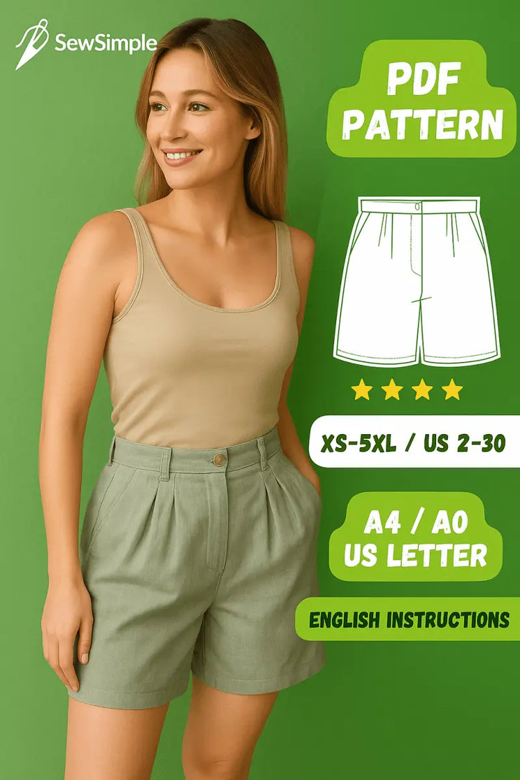 Gsw Short Pattern Sewing Patterns Bundle | XS–5XL | SewSimple